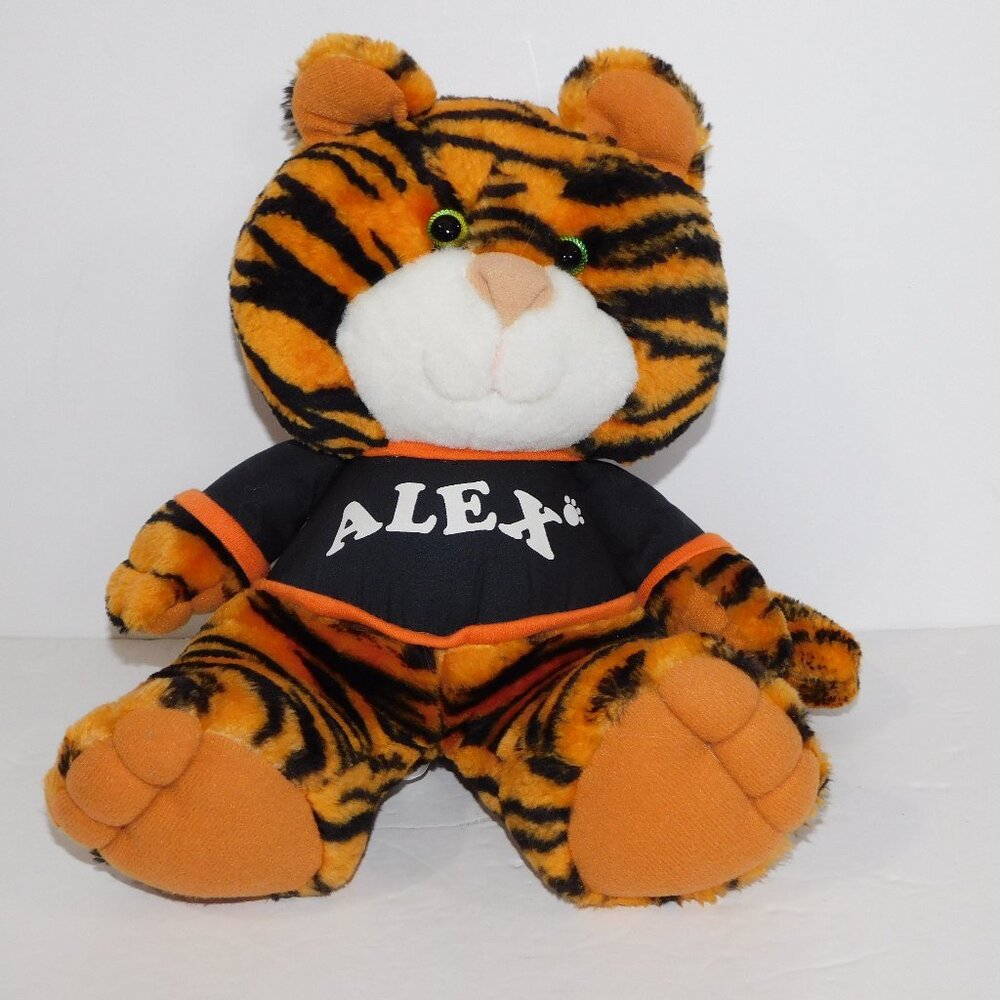 Vintage 1993 AVON ALEX the Roaring / Purring Sound Tiger 10" Plush Stuffed Toy